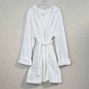 GAP Kids White Recycled Fuzzy Robe, Size 8 ~ EUC
